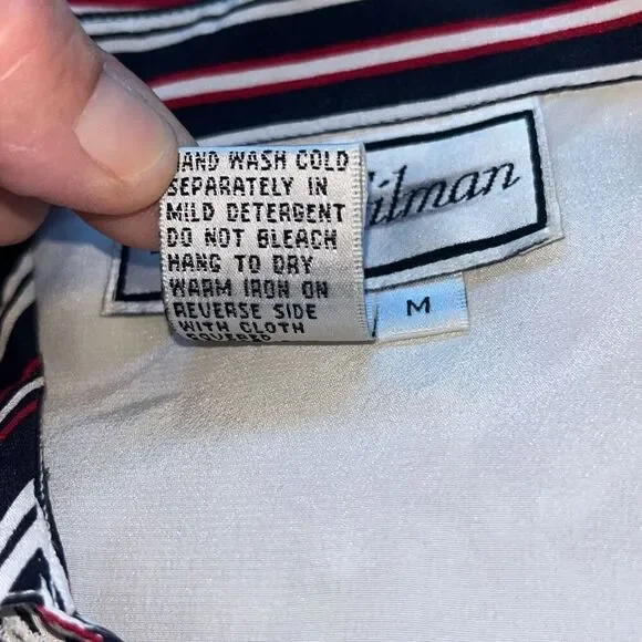 Amazing Diane Gilman Vintage 100% Silk Mermaid Nautical Sun Sequins Buttoned Blo - Picture 13 of 16